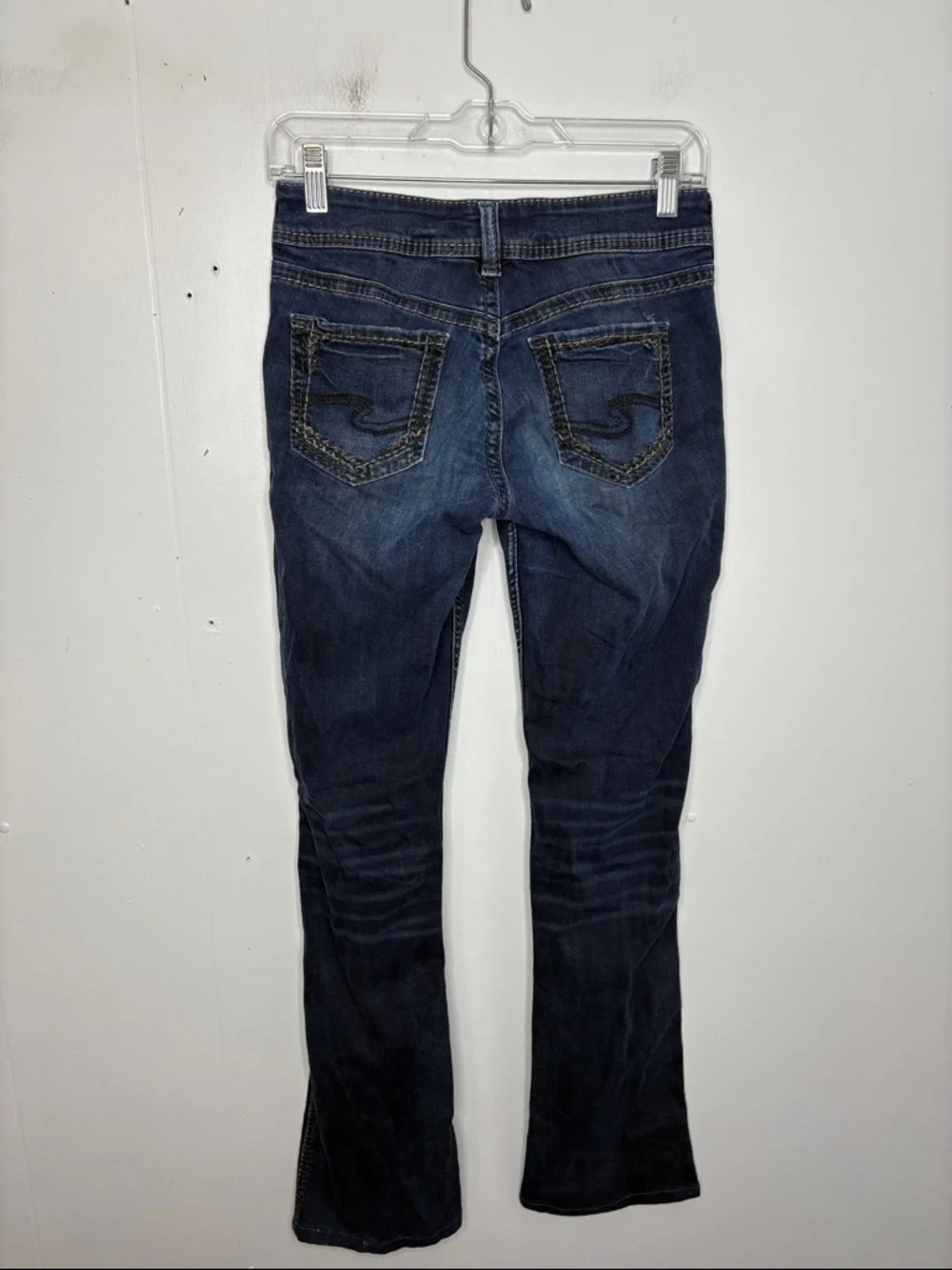 Silver Jeans Womens 26 Suki Slim Boot Dark Wash Western Country Full Length